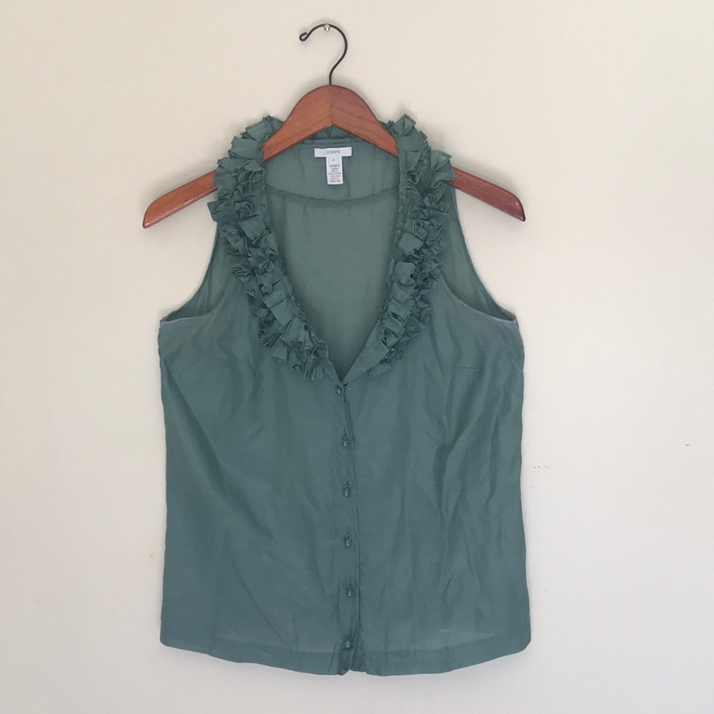 J Crew sleeveless blouse